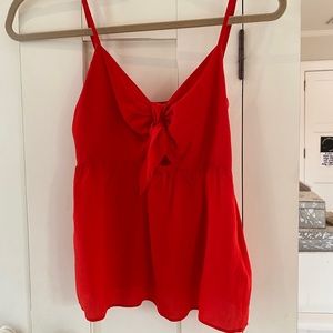 red top with tie by madewell